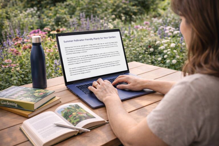 Schrijver die blog content creëert